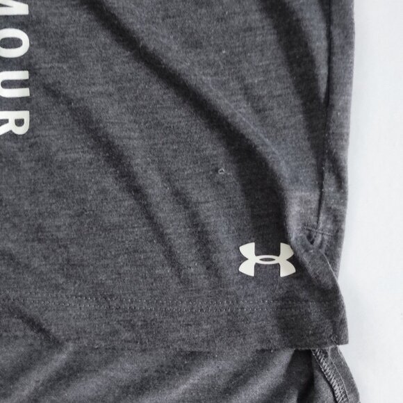 Under Armour  short sleeve T-shirt street wear grey women's size XS Loose - Picture 6 of 8